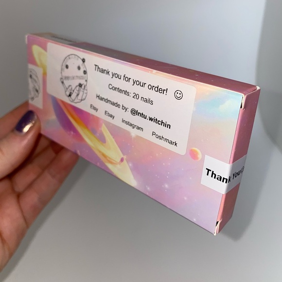 Press on nails, pack of 20, magnetic gel polish - Picture 6 of 15